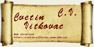Cvetin Vitkovac vizit kartica